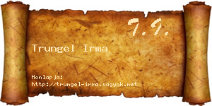 Trungel Irma névjegykártya