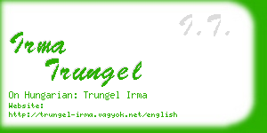 irma trungel business card